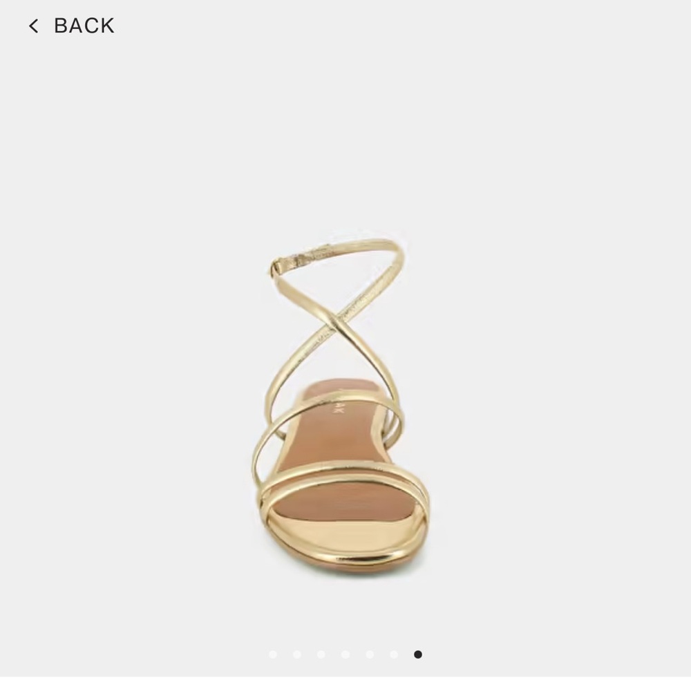 Jonak Paris Platinum Gold Metallic Strappy Leather Sandals Made in Portugal